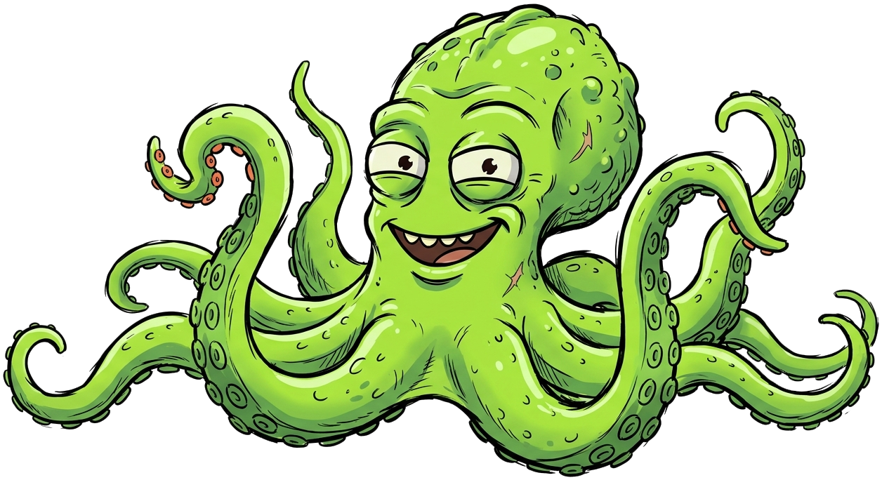 Green octopus